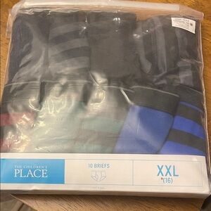 The Children's Place Men's Briefs - Black, Green, Blue Pack